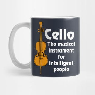 Intelligent Cello White Text Mug